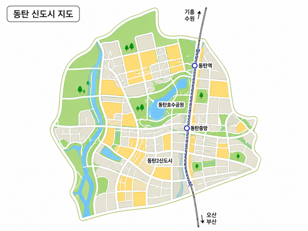 동탄 GTX-A 노선도 개통 입지