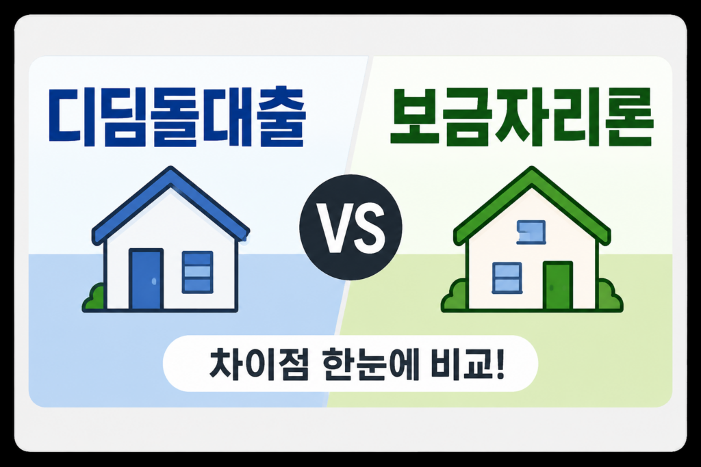 디딤돌대출 보금자리론 차이점 대표이미지