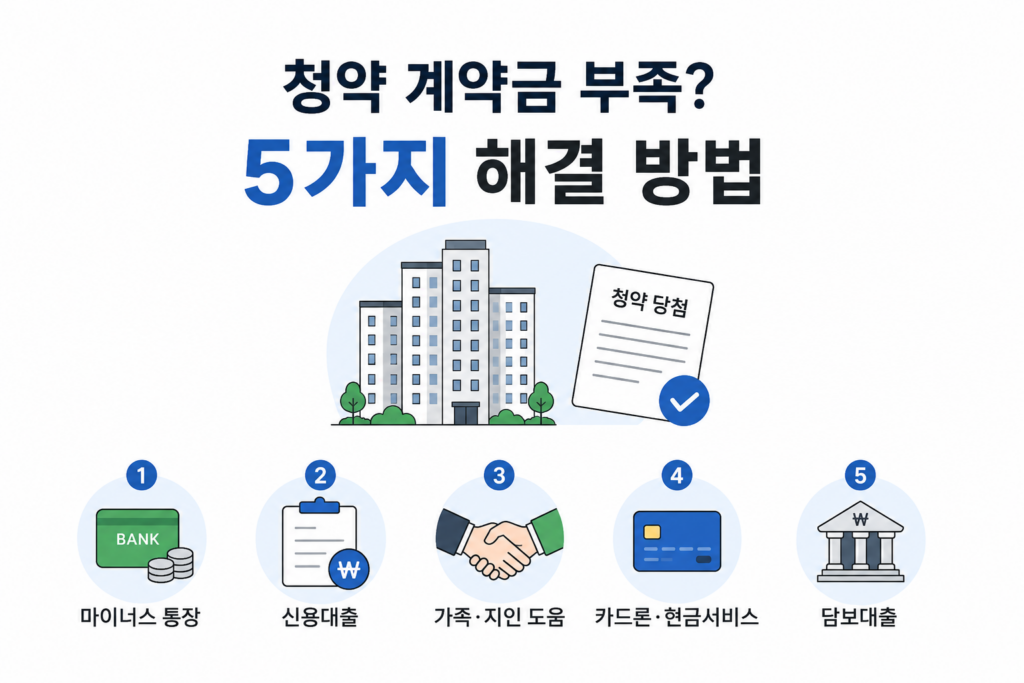 청약 당첨됐는데 계약금이 없다면 5가지 해결 방법 총정리 이미지