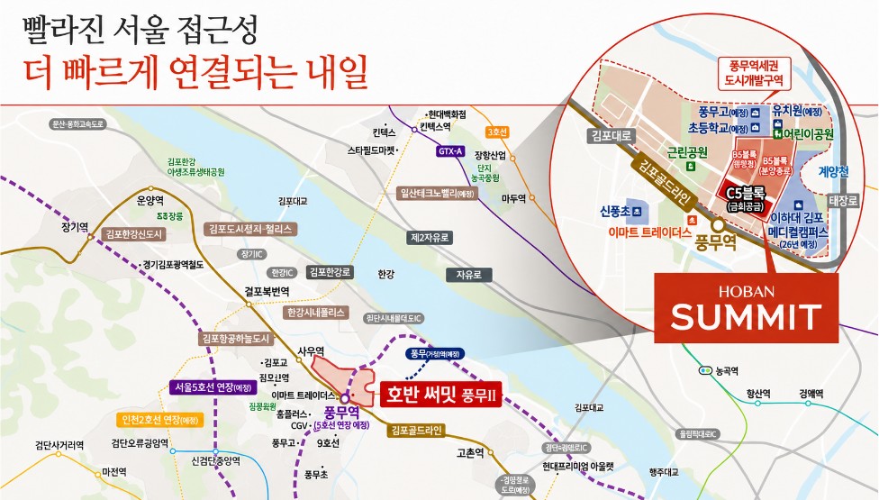 호반써밋 풍무Ⅱ 입지 설명
