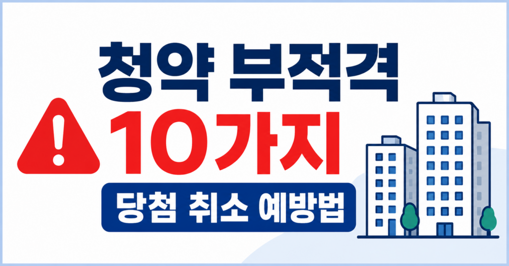 10가지 청약 부적격 사례 분석과 당첨 취소 예방을 위한 필수 가이드 대표이미지