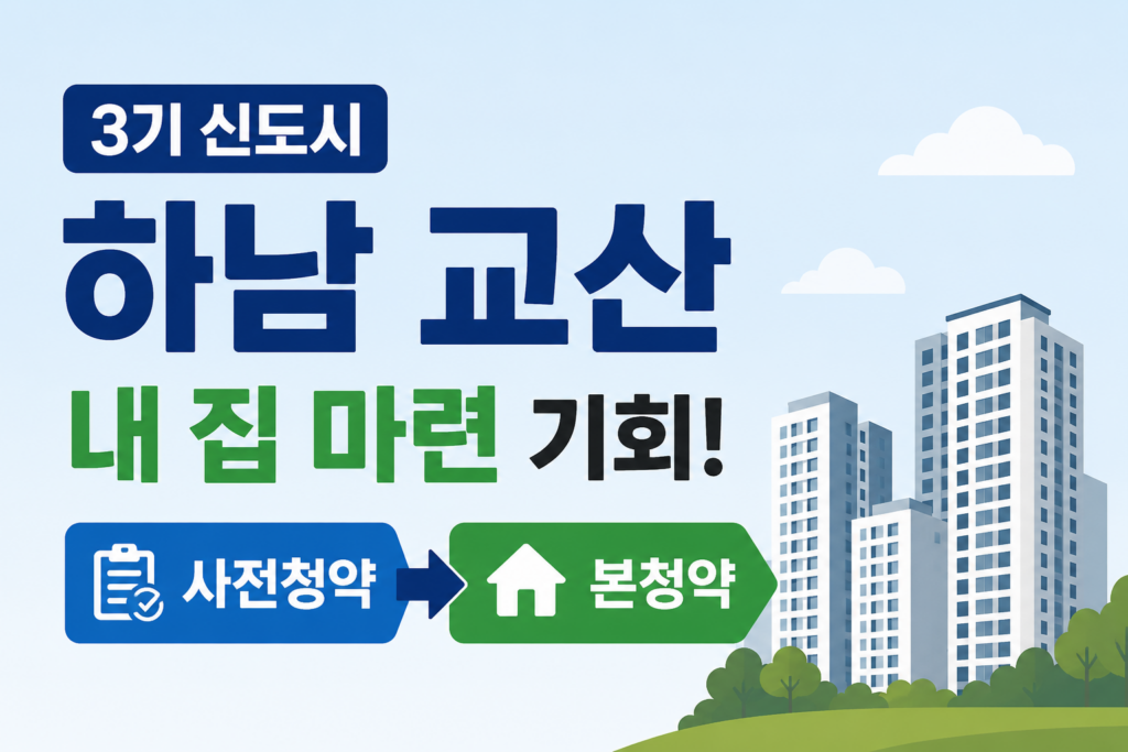 3기 신도시 ‘하남 교산’ 내 집 마련 기회! 사전청약부터 본청약까지 대표이미지