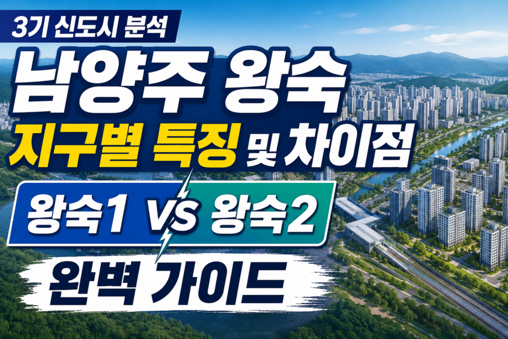[3기 신도시 분석] 남양주 왕숙 지구별 특징 및 차이점 완벽 가이드 대표이미지