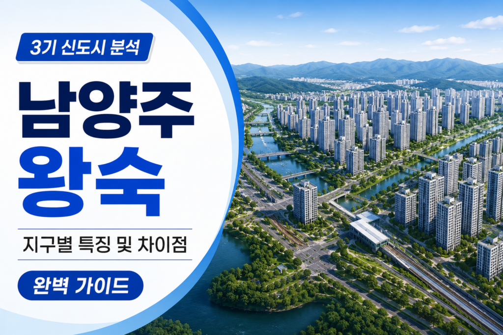 [3기 신도시 분석] 남양주 왕숙신도시 특징 및 차이점 완벽 가이드 본문이미지
