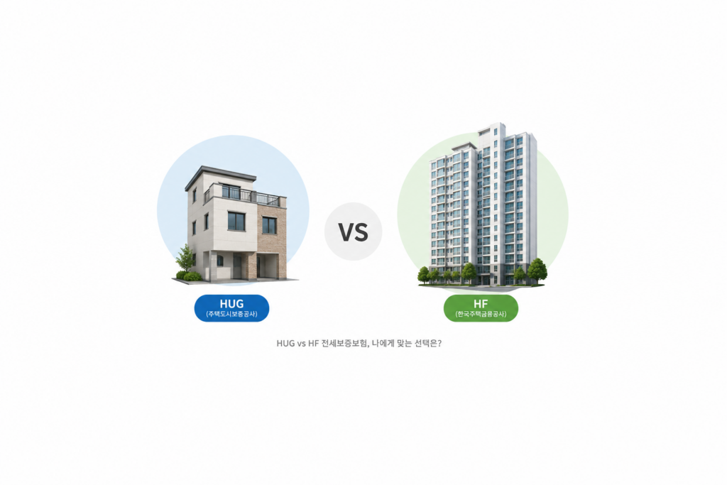HUG(주택도시보증공사) vs HF(한국주택금융공사) 전세보증보험 나에게 맞는 것은 본문이미지