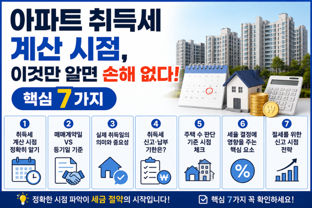 아파트 취득세 계산 시점, 이것만 알면 손해 없다! 핵심 7가지 대표이미지