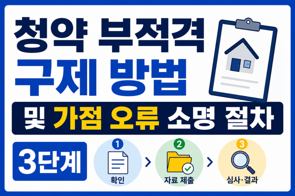 청약 부적격 구제 방법 및 가점 오류 소명 절차 3단계 대표이미지