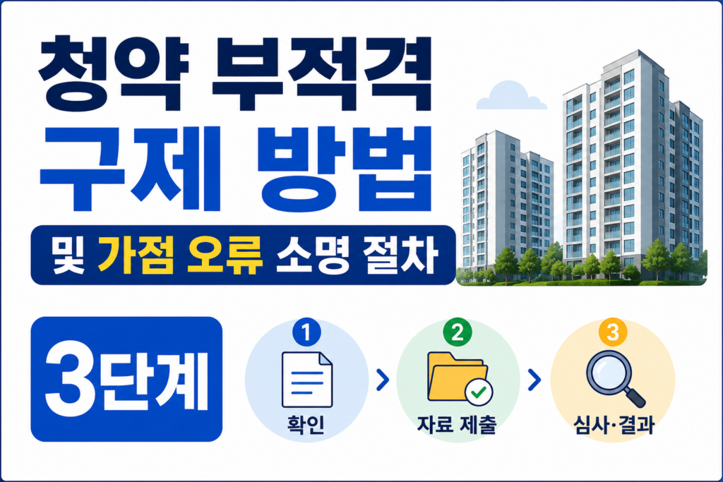청약 부적격 구제 방법 및 가점 오류 소명 절차 3단계 본문이미지